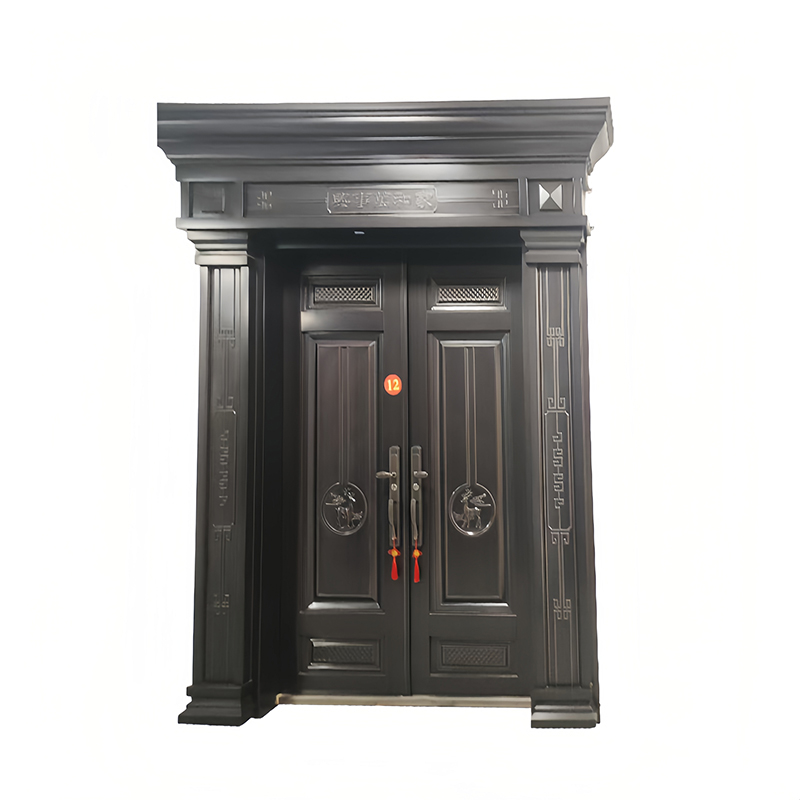 How does the welding process of stainless steel luxury villa doors ensure a flawless connection?